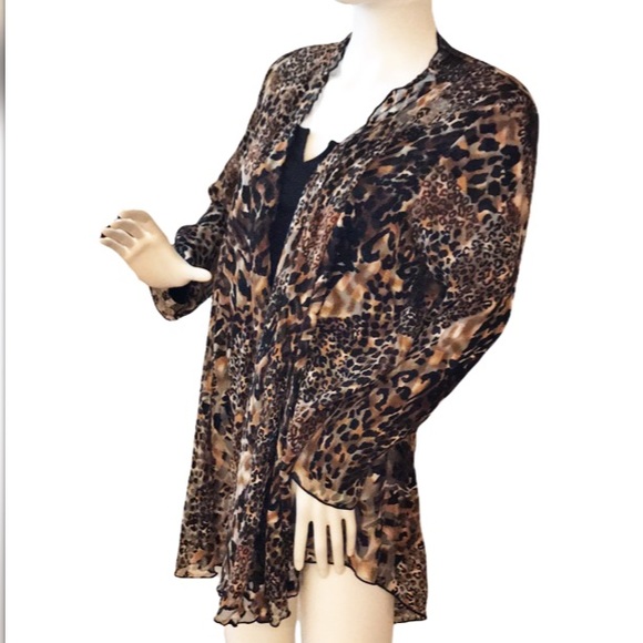 Regal Fashions / Chiffon Animal print / Shear dressy Jkt - Picture 1 of 16